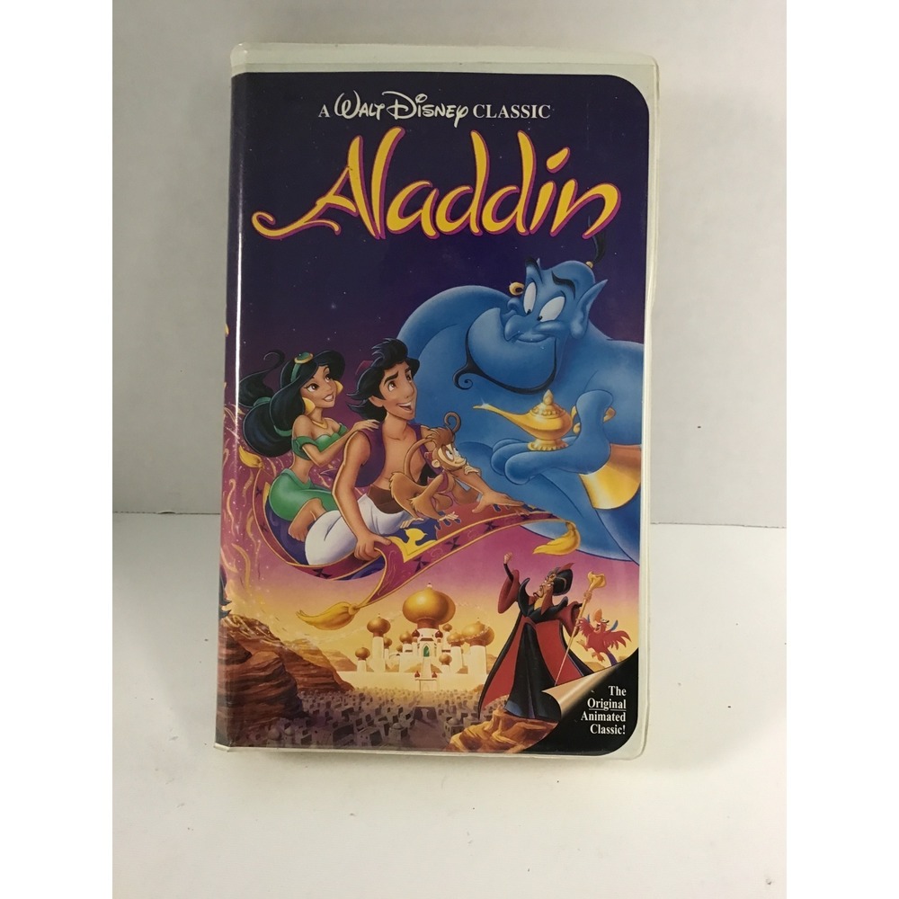 Walt Disney Classic Aladdin VHS Tape Original Animated Movie Clamshell Case - Picture 1 of 3